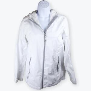 Gerry White Womens Windbreaker Jacket Full Zip Jacket Small